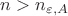 $n>n_{\varepsilon,A}$