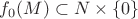 $f_0(M)\subset N\times \{0\}$