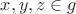 $x,y,z\in g\qquad\qquad\qquad$