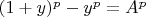 $(1+y)^p-y^p=A^p$