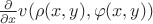 $\frac{\partial}{\partial x}v(\rho(x,y),\varphi(x,y))$