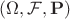 $(\Omega, \mathcal{F}, \mathbf{P} )$