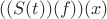 $((S(t))(f))(x)$