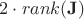$2\cdot rank(\bold J)$