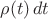 $\rho(t)\,dt$
