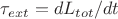 $\tau_{ext} = dL_{tot}/dt$