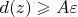 $d(z) \geqslant A\varepsilon$