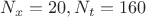 $N_{x}=20,N_{t}=160$