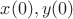 $x(0),y(0)$