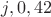 ${j, 0, 42}$