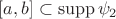 $[a,b]\subset\operatorname{supp}\psi_2$