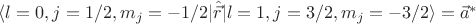 $\langle  l=0,j=1/2, m_j=-1/2\rvert \hat{\vec{r}}\lvert  l=1,j=3/2,m_j=-3/2 \rangle=\vec{a}^{*}$