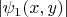 $|\psi_1(x,y)|$