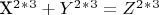 X^2^*^3+Y^2^*^3=Z^2^*^3