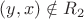 $(y, x) \notin R_2$
