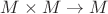 $M \times M \to M$