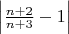 $\left| {{{n + 2} \over {n + 3}} - 1} \right|
$$