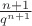 $ \frac{n + 1}{q^{n+1}}$