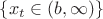 $\{x_t\in (b,\infty)\}$
