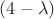 $(4-\lambda)$