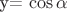 y= \cos\alpha
