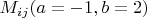 $M_{ij}(a=-1,b=2)$