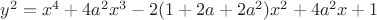 $y^2=x^4+4a^2 x^3-2(1+2a+2a^2) x^2+4a^2 x+1$