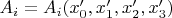 $A_i=A_i(x'_0,x'_1,x'_2,x'_3)$