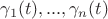 $\gamma_1(t),...,\gamma_n(t)$