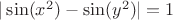 $|\sin(x^2) - \sin(y^2)| = 1$