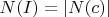 $N(I)=|N(c)|$