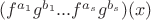 $(f^{a_1}g^{b_1}...f^{a_s}g^{b_s})(x)$