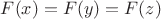 $F(x)=F(y)=F(z)$