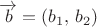 $\overrightarrow{b}=(b_1,\,b_2)$