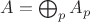 $A = \bigoplus_p A_p$