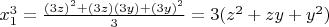 $x_1^3=\frac{(3z)^2+(3z)(3y)+(3y)^2}{3}=3(z^2+zy+y^2)$
