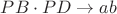 $PB \cdot PD \rightarrow ab$