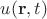 $u(\mathbf{r},t)$