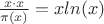 $\frac{x \cdot x}{\pi(x)}=xln(x)$