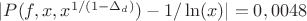 $|P(f,x,x^{1/(1-\Delta_d)})-1/\ln(x)|=0,0048$