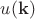 $u(\mathbf{k})$
