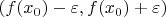 $( f(x_0)-\varepsilon, f(x_0)+\varepsilon)$