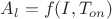 $A_{l} = f(I,T_{on})$