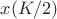 $x(K/2)$