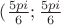 $(\frac{5pi}{6};\frac{5pi}{6}$