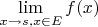 $\lim\limits_{x\to s,x\in E} f(x)$