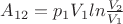 $A_{12}=p_1 V_1 ln \frac{V_2}{V_1} $