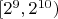 $[2^9,2^{10})$
