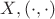 $X, (\cdot,\cdot)$