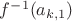 $f^{-1}(a_{k,1})$